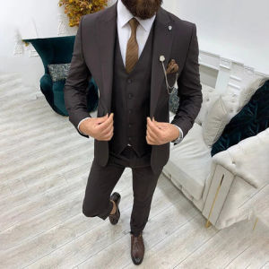 3 Pieces Men Single Breasted Suits Slim Fit Wedding Tuxedo Premium Formal Blazer with Pants Prom Party Groom Office Wear