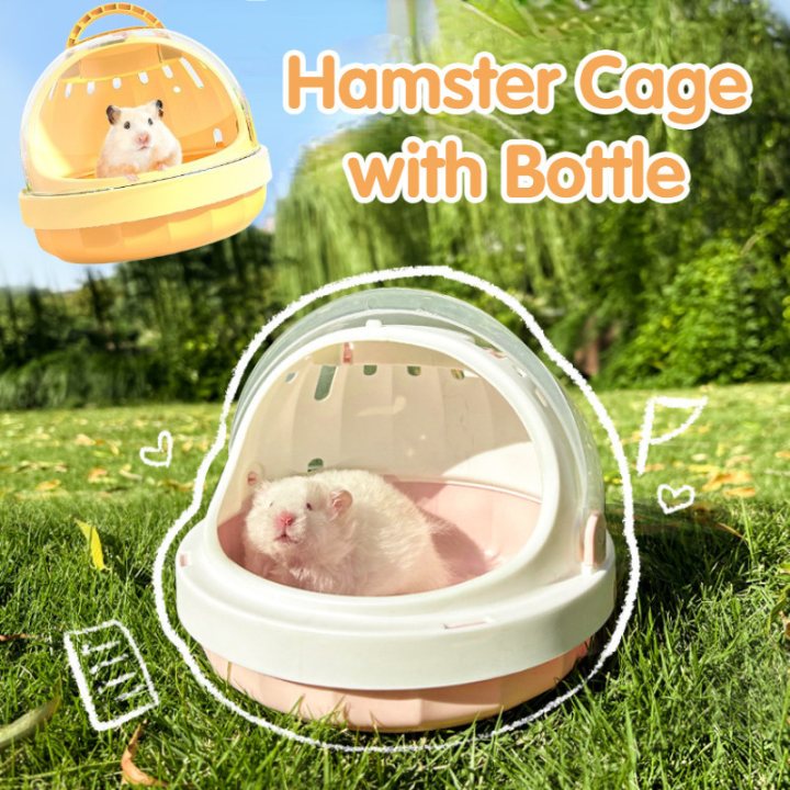 Portable Hamster Cage Outdoor Hamster Bag with Bottle Toy Breathable ... - Cheap Portable Hamster Housing