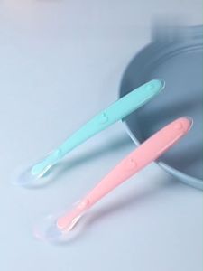 LD-C1026 Sendok Bayi MPASI Bahan Silikon Lentur Peralatan Makan Bayi BPA FREE / Baby Spoon Import