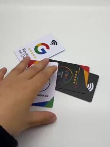 100/200Pcs Reusable Review Tap Card Google Reviews Tap NFC Card Black Color Review Us on Google Saves Time User-Friendly