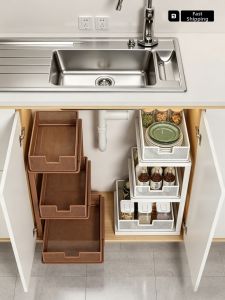 MUGG | Sliding Sink Organizer Shelf Large Capacity Multiple Layers