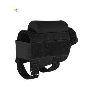 Tactical Rifle Buttstock Cheek Rest Shotgun Ammo Shell Mag Carrier Pouch Holder