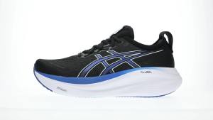 ASICS Men GEL-NIMBUS 27 Running Shoes in Black/Dark Cobalt