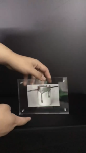 Premium Clear Acrylic Photo Frame Magnetic Photo Holder Desktop Photo Display