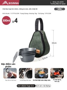 BSWOLF | Bộ Ăn Ngoài Trời Chống Nhiệt Cao Bằng Hợp Kim Nhôm Đạt Tiêu Chuẩn Thực Phẩm