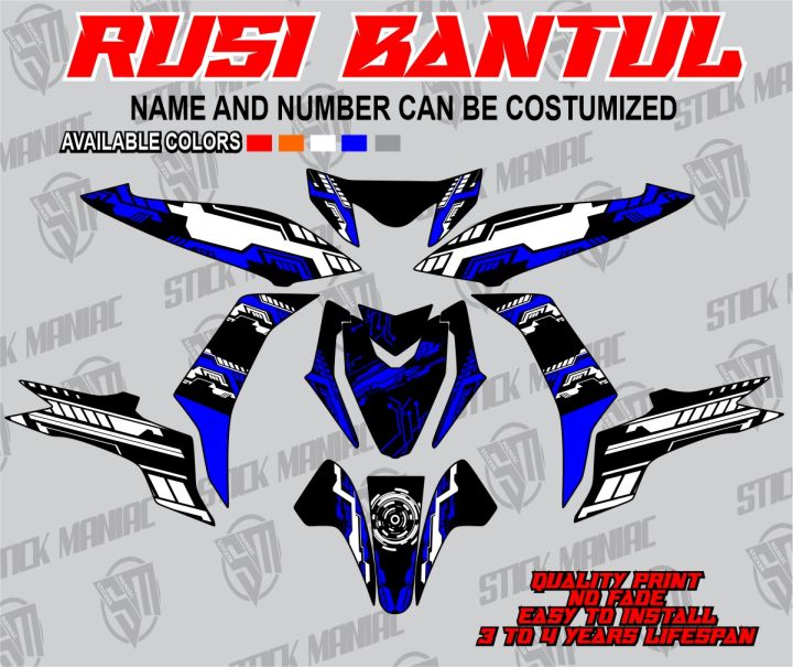 Rusi Bantul decals sticker, laminated | Lazada PH