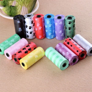 10 Rolls 150pcs Dog Poop Bag Pet Supply Litter Bag Printing Cat Dog Poop Biodegradable Bag Outdoor Home Clean Refill Garbage Bag