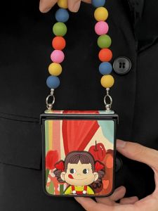 Cute Girl Chain Leather Phone Case for Xiaomi Mixflip Foldable Screen New Fashionable Protective Cover Female Style Anti-Fall