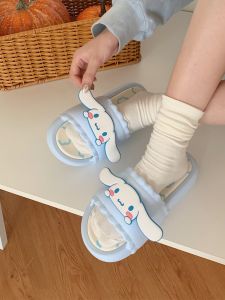 Thin Strip Sanrio Cute Cinnamoroll Babycinnamoroll Slippers Womens Summer Soft Bottom Non Slip Feeling of Walking on Shit Matching Home Slippers