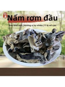 Nấm Mèo Giòn Đen Phía Trắng Sấy Khô 500g
