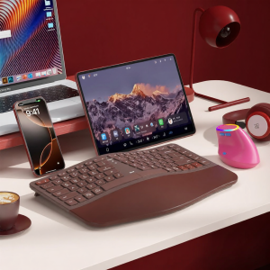 B.O.W | Wireless Bluetooth Ergonomic Portable Charging Silent Keyboard