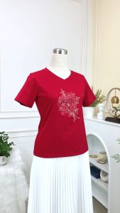 Áo thun thiết kế trẻ trung chất liệu  Thun cotton co giãn AN4L0751 Thời trang Thiều Hoa