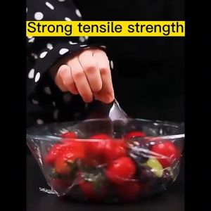 13.7"/15.7"×300M Cling Wrap Food Wrapping Transparent Film Stretch Food Grade Packaging Wrapping Roll Film