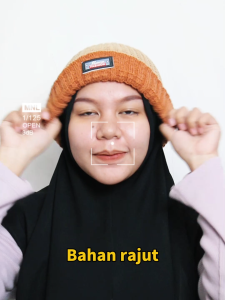 RUIMO TOPI A-75 2IN1 Bolak Balik Rajut Korean Style Terbaru