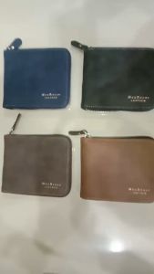 Menbense Dompet Uang Lipat Zipper Resleting D5504 Muat Banyak Cash Ada Tempat Koin Bahan Sintetis Lembut