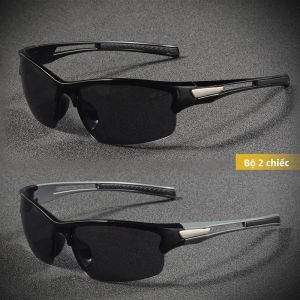 CRIXALIS 2 Chiếc Kính Mát Thể Thao Nửa Gọng Gương Chống Phản Chiếu UV400 Kính Dành Cho Nam Chạy Bộ Đi Xe Đạp Ngoài Trời Bảo Vệ Kính Mắt