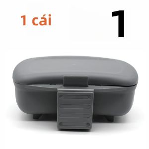 MNFT Hộp Đựng Mồi Câu Cá Di Động Màu Xám Đậm Bằng Nhựa Đựng Giun Và Giun Đất Một Mảnh