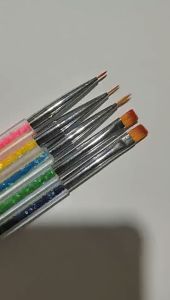 (5pcs/set) Alat Dotting Brush 2 in 1 Rainbow Nail Art