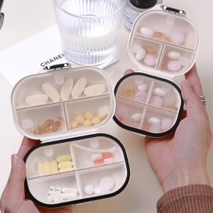 Travel Pill Organizer Portable Pill Box Small Pill Box Pill Case Moisture Proof Daily Medicine Storage Case