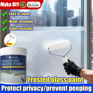 Free tool✨ Duralite Glass Frosted Paint Waterproof Sunscreen Paint 500g/1000g Indoor and outdoor window privacy stickers office home bathroom window blackout sun protection privacy art paint