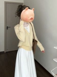 CHANGTONG | Spring Matching Set Knit Sweater and Midi Skirt