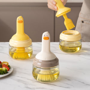 Upgraded Oil Brush Heat-resistant Oil Bottle Food Grade Sealed Silicone Baking and Barbecue Integrated Oil Brush Bottle