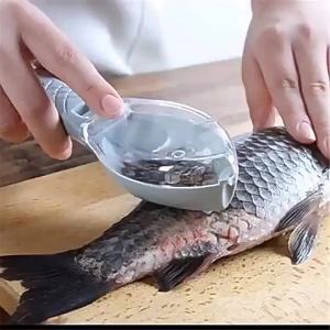 EELHOE | 【H】Kitchen Household Scale Scraper With Lid Fish Scale Scraper Manual Descaling Brushing Of Fishing Tools
