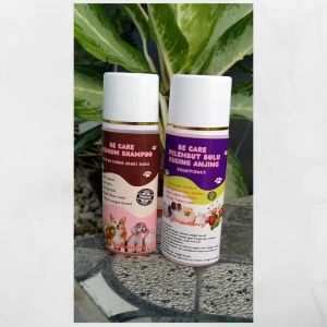 PELEMBUT BULU BE CARE SHAMPO DAN CONDITIONER PREMIUM KUCING ANJING BULU LEMBUT LEBAT DAN HARUM