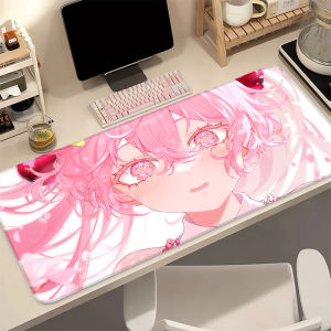 Bandai | Anime H-Hatsune M-Miku Pink Sakura Kawaii Large 90x40 Extended Mouse Pad Non Slip Desk Mat Keyboard Rug for PC Gamer Laptop