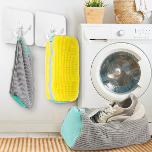 1/2/4PCS Shoe Washing Machine Bag with Liquid Shoe Brush Set Durable Laundry Shoe Bag and Soft Bristle Clean Brush for All Shoes