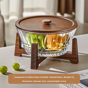 YAGANG | Chinese Style Glass Fruit Plate for Snacks and Candies