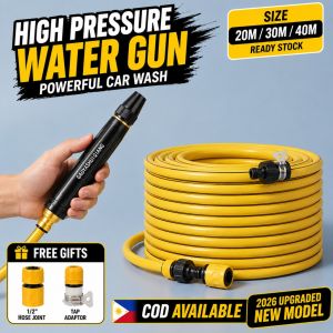 HYM High Pressure Water Gun Portable Car Washer Spray Nozzle Hose 20M 30M 40M For Washing Car/Garden
