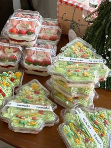 Hộp Đựng Bánh Kẹo Hình Cây Thông Trang Trí Bánh Kem Trong Suốt Hình Cây Thông Giáng Sinh 2025 Hộp Đựng Đồ Trang Trí Bánh Kẹo