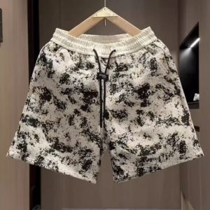 กางเกงขาสั้นผู้ชายทรงหลวมสบายๆ ทรงหลวม ทรงหลวม กางเกงขาสั้นชายหาด กางเกงขายาว 5 จุด ทรงหลวม กางเกงขายาว 5 จุด