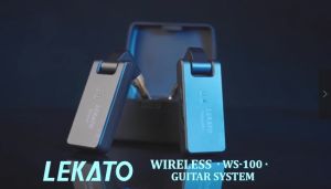 LEKATO Wireless Guitar System with Charging Box Rechargeable Wireless Guitar Transmitter Receiver 2.4Ghz