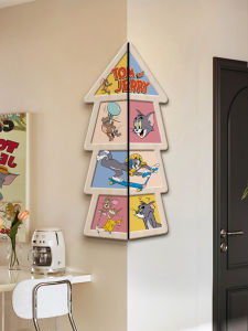 Cartoon Cat And Mouse Corner Decorative Painting Wall Corner Murals Dopaamine Entrance Wall Decoration Hanging Artwork