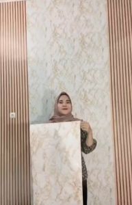 Denstore Wallpaper Dinding Motif  Kayu Serat Ukuran 8 s/d 10m X 45cm