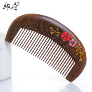 Natural Gold Thread Sandalwood Comb Ancient Method Mens Gold Inlay Hair Care Comb for Shaping Hair Styling Suitable for Men And Women