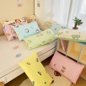 Childrens pure cotton 40x60 pillowcase kindergarten baby 30x50 cartoon pillowcase household full cotton baby pillowcase