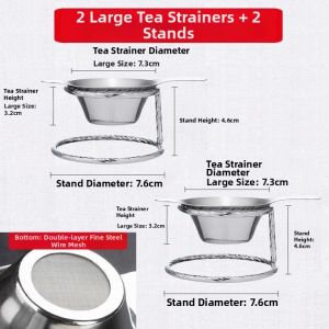 Double Layer Fine Stainless Steel Tea Strainer