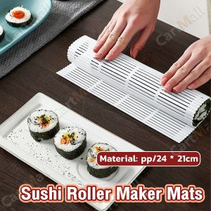 DIY Washable Reusable Portable Sushi Roller Maker Mats & Nori Rice Ball Mold Tool
