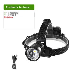 3000000LM New Upgrade Powerful Headlamp Headlight 18650 Rechargeable Head Flashlight Long Shot 1500M Head Lamp Fishing Lantern