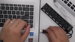 USB Hub 4 Port Output Saklar Switch On Off LED 2.0 Flashdisk Extender