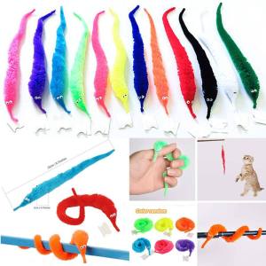 🔥C.three 1*Tricks Worm Magic Twisty Fuzzy Worm Wiggle Moving Sea Horse Kids close-up street comedy Magic Tricks Toys For Kids