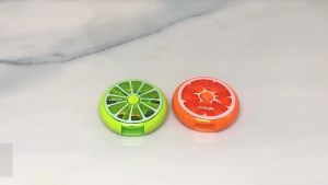 7 Days Fruit Shaped Rotatable Pill Box Portable Travel Compartment Mini Plastic Capsules Ubat Bekas Kotak 便携药丸盒
