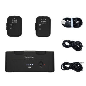 M-VAVE WP-12 1pcs ReceiverWireless Earphone Monitor System Rechargeable Transmitter 2 Receivers With Volume Button Mute