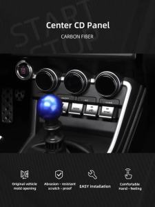 For Subaru BRZ/Toyota GR86 2021- Carbon Fiber Center Console CD Air Conditioner Trim Stickers Car Interior Tuning Accessories