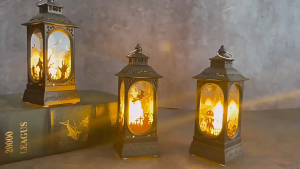 Halloween LED Table Lamp - Auto Color Change Mood Light for Spooky Party Decoration | Lampu Meja Halloween 万圣节氛围灯变色装饰