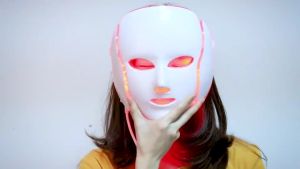LESTOP foreverlily 7 Colors Light LED Facial Mask With Neck Skin Rejuvenation Anti Acne Photon Therapy Whitening Tightening Instrument