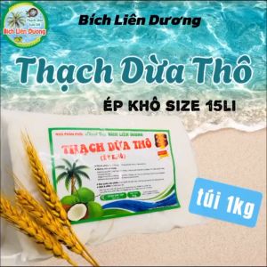 COMBO 3KG THẠCH DỪA THÔ ÉP KHÔ SIZE 15LI TẶNG KÈM HƯƠNG_LOẠI TÚI 1KG